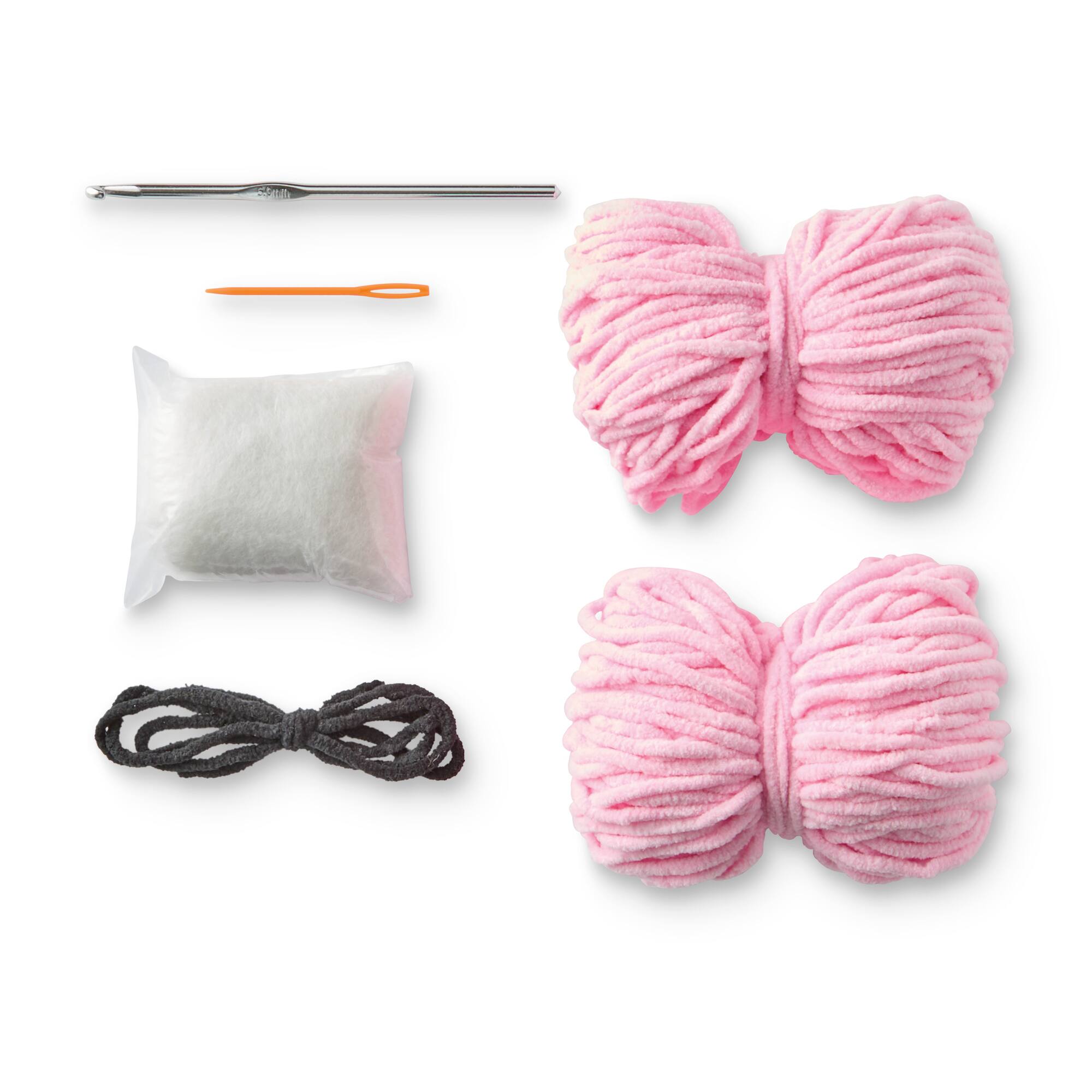 Pink Hippo Intermediate Cuddle Craft Crochet Kit by Loops & Threads®